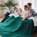Bedsure GentleSoft Sherpa Fleece Throw Blanket for Couch, Non-Heated, Thick and Warm Throw for Women and Men, Soft Fuzzy Plush Weight Blanket for Winter, Navy, 50x60 Inches