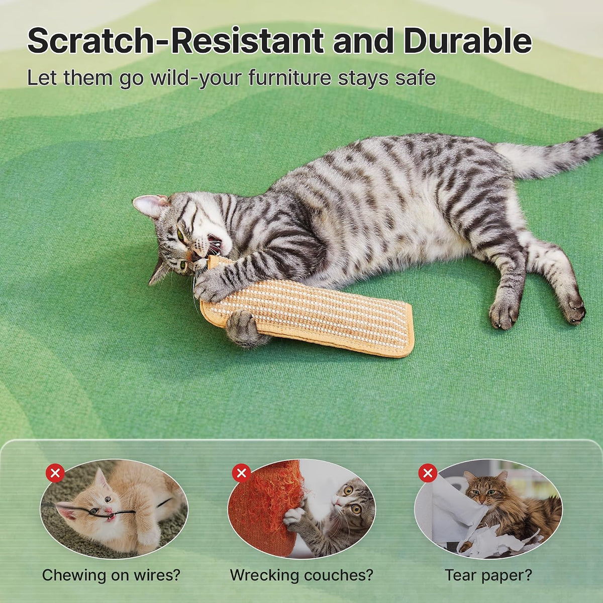 Potaroma Cat Toys Pack of 2 with 6000mg A+ Organic Catnip, Soft Sisal Material Indoor Kitten Scratching and Kicker Toys, Drives Bored Cats Crazy with Fun Interactive Chew