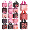 Jaywayang 8Pcs Halloween Trick or Treat Tote Bags with Handles ， Reusable Non-Woven Ghost Face Gift Bags for Adults Kids Gifts Wrapping, Party Supplies.