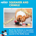 Disney for Pets Minnie Mouse Plush Squeaker Dog Toy, 13.5 Inch | Flattie crinkle body design, officially licensed Disney product, inspired by Minnie Mouse, playful design