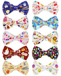 PET SHOW 10 Pack Fall Dog Bowties for Large Dogs Sliding on Collar