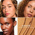 Saie Mini Glowy Super Gel - Hydrating Makeup Primer and Illuminating Glow Serum Enriched with Vitamin C and Squalane Oil - All-Over Liquid Highlighter Makeup for Instant Glass Skin - Sunglow (0.5 oz)