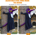 Giiffu Halloween Decorations Outdoor 57" Crashing Witch into Tree Decor