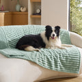 Bedsure ComfyFleece™ Waterproof Dog Blankets for Large Dogs,50x60 Cream | Soft Plush Couch Cover,Washable Corduroy Fleece for Furniture Protector,Cozy Calming Reversible Pet Blanket for Senior Dogs