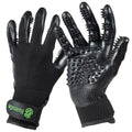 H HANDSON Pet Grooming Gloves - Patented #1 Ranked, Award Winning Shedding, Bathing, & Hair Remover Gloves - Gentle Brush for Cats, Dogs, and Horses (Grey, Small)
