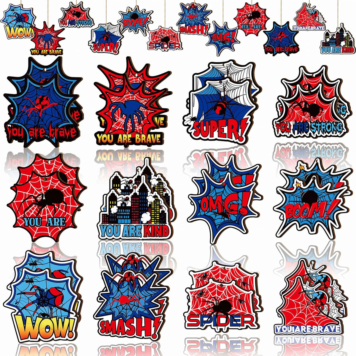 Yookeer 24 Pcs Angel Ornaments for Christmas Tree Wood Hanging Decorations
