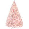 Yaheetech 6ft Pre-Lit Snow Flocked Artificial Christmas Tree, 250 Lights
