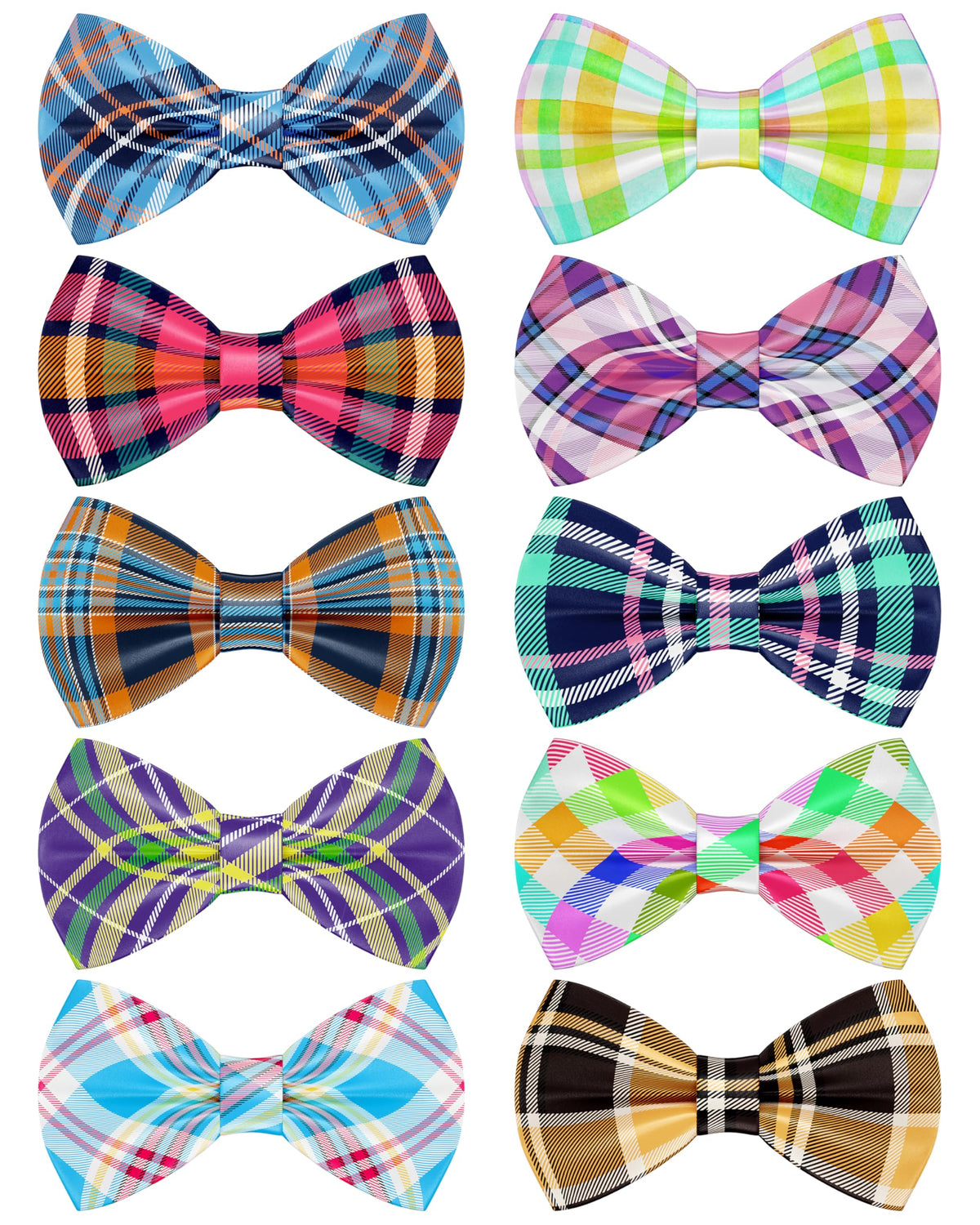 PET SHOW 10 Pack Fall Dog Bowties for Large Dogs Sliding on Collar
