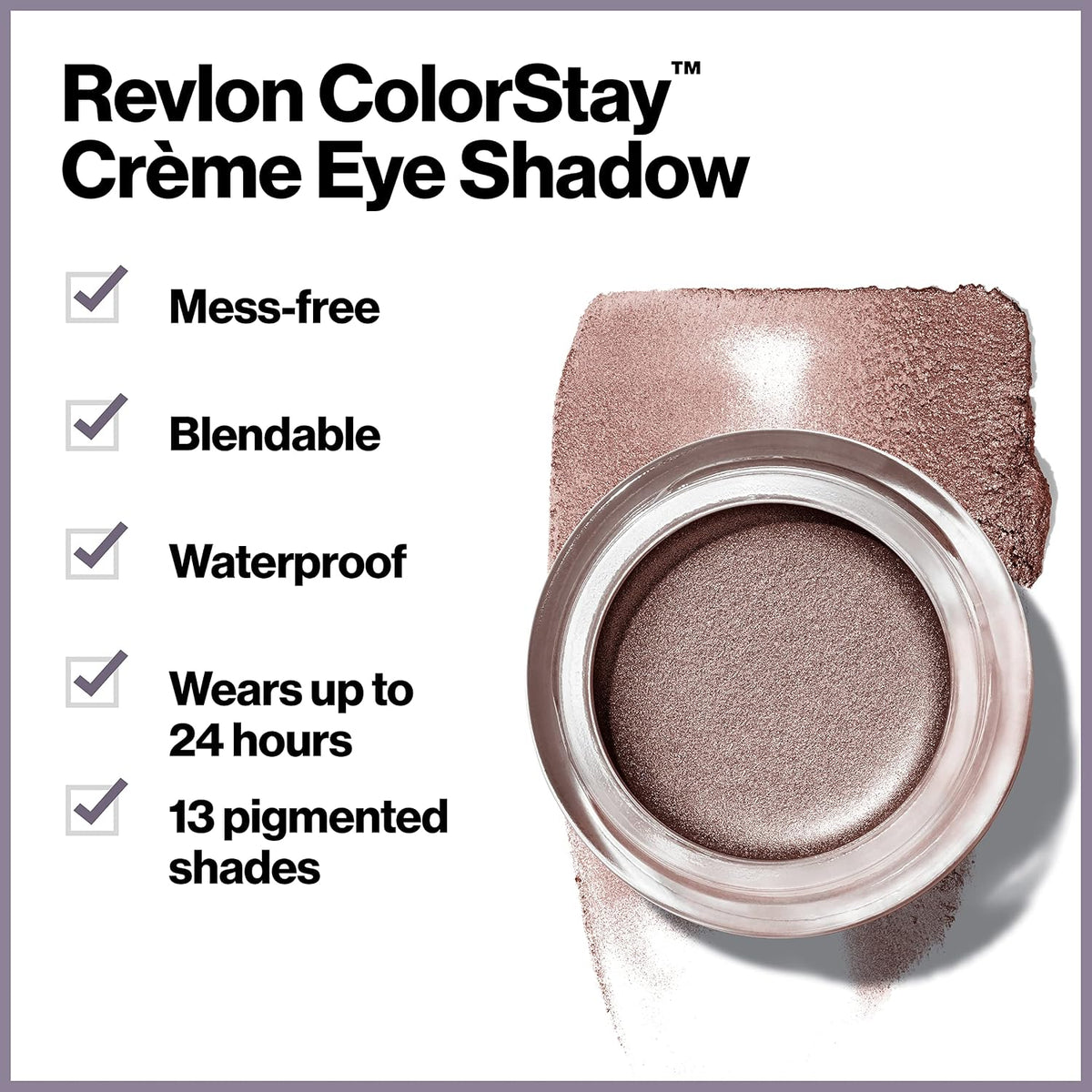 Revlon Crème Eyeshadow, ColorStay 24 Hour Eye Makeup, Highly Pigmented Cream Formula in Blendable Matte & Shimmer Finishes, 705 Crème Brûlée, 0.18 Oz