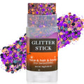 MEICOLY Orange Face Glitter Stick,Halloween Hair Glitter Stick for Women,Autumn Sparkle Orange Accessories Body Glitter Makeup,Waterproof Fall Face Glitter for Party Rave Festival