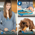 Hyper Pet IQ Treat Lick Mat for Dogs & Cats, Slow Feeder Enrichment Toys | Alternative to puzzle bowls and snuffle play, calming activity eases boredom and stress, spread soft snacks on the surface
