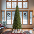 Glitzhome 15ft Prelit Artificial Christmas Tree, Vibrant Evergreen Fir with 5,000 Warm White/Multi-Color Chasing and Twinkling Lights, 13,459 PE&PVC Branch Tips, 9 Function w/Foot Pedal, Simple Setup