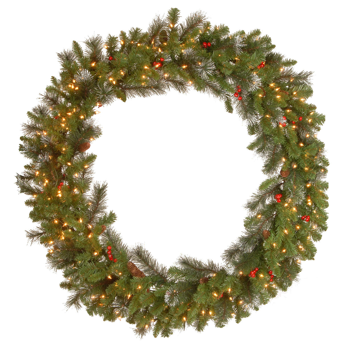 National Tree Company 24in Pre-Lit Crestwood Spruce Christmas Wreath