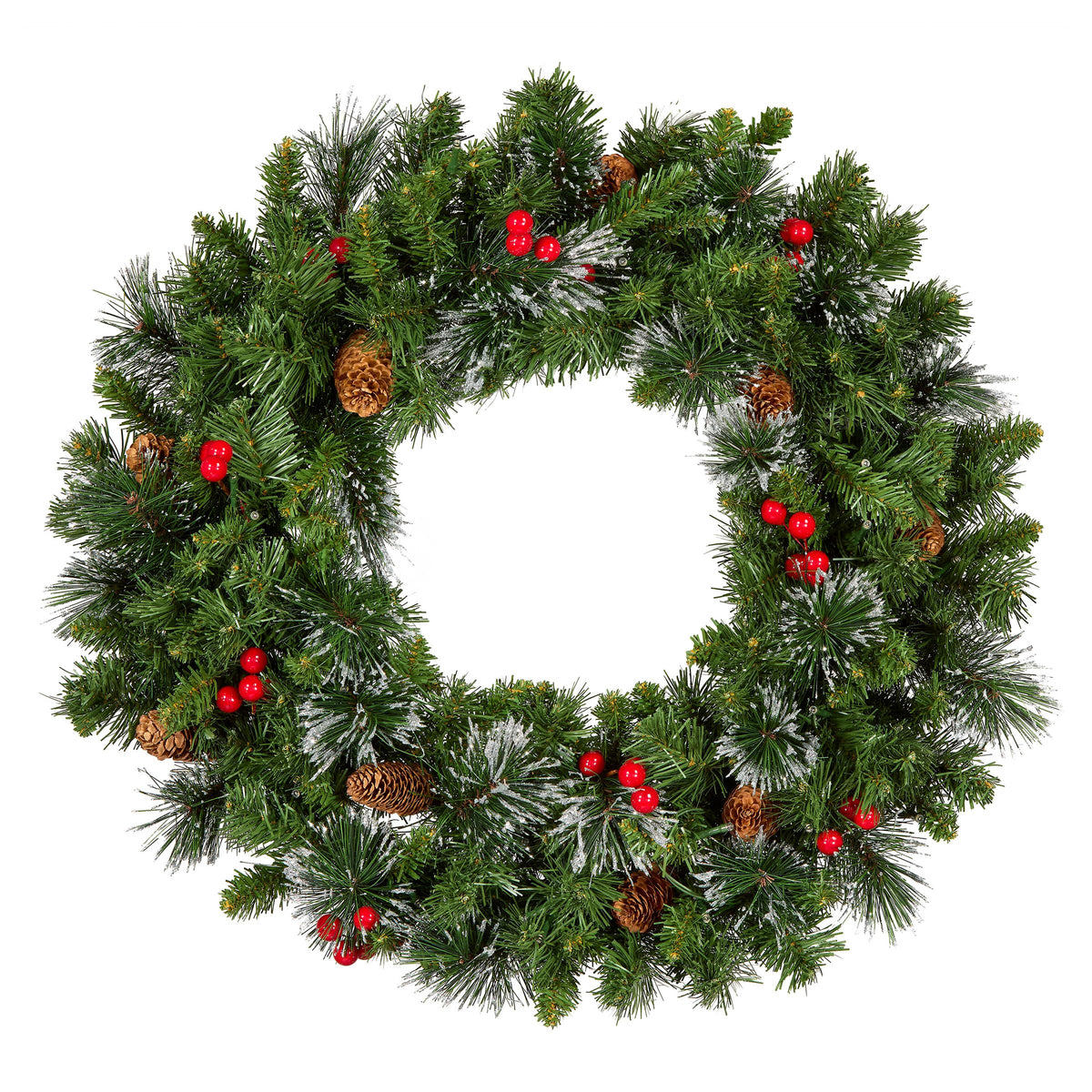 National Tree Company 24in Pre-Lit Crestwood Spruce Christmas Wreath