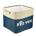 PET ARTIST Dog Toy Basket, Large Collapsible, Brown, M: 15"x11"x9" | Dog Toy Bin Box, Comfortable Handles, Large Pet Toy Storage Organizer, For Accessories, Toys, Coat & Clothing, Blanket Leash