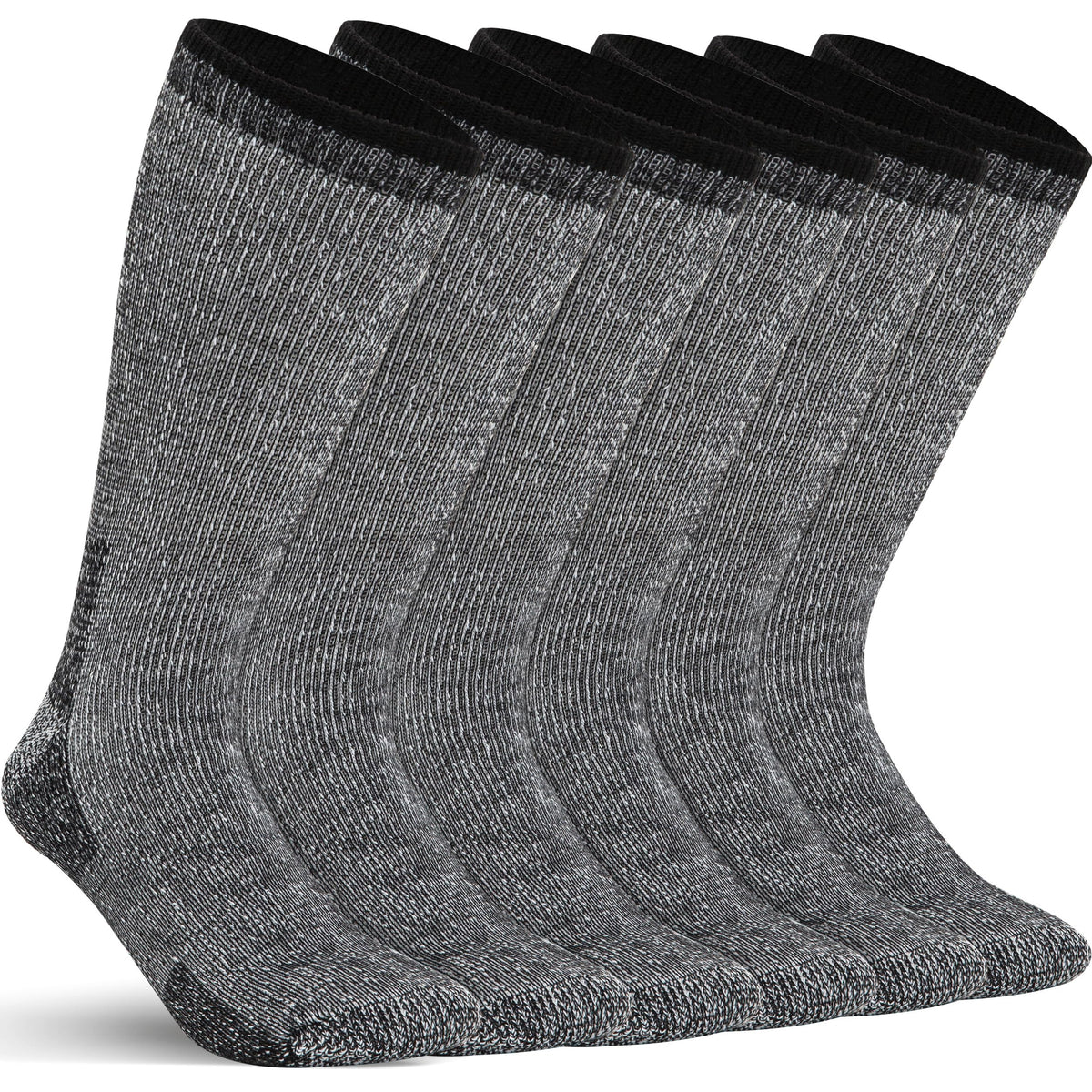 Alvada Mens Merino Wool Crew Socks Thermal and Warm Socks for Winter Work Hiking Running 3 Pairs