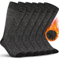 Alvada Mens Merino Wool Crew Socks Thermal and Warm Socks for Winter Work Hiking Running 3 Pairs