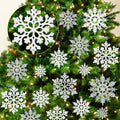 kockuu Christmas Decorations Snowflake Ornament White for Tree Decor Craft